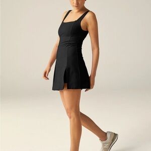 Beyond Yoga Spacedye Court Appeal Mini Dress Charcoal